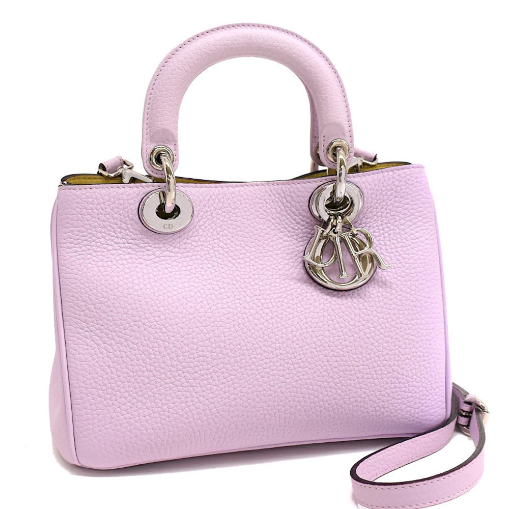 Christian Dior Diorissimo Handbag Leather Pink